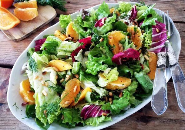 Αρχοντική σαλάτα με πορτοκάλι