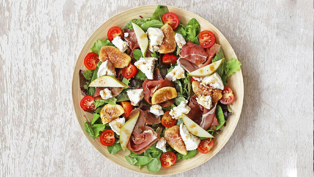 Baby leaves Φρεσκούλης με προσούτο, τυρί, σύκα, αχλάδι από τον Always Hungry