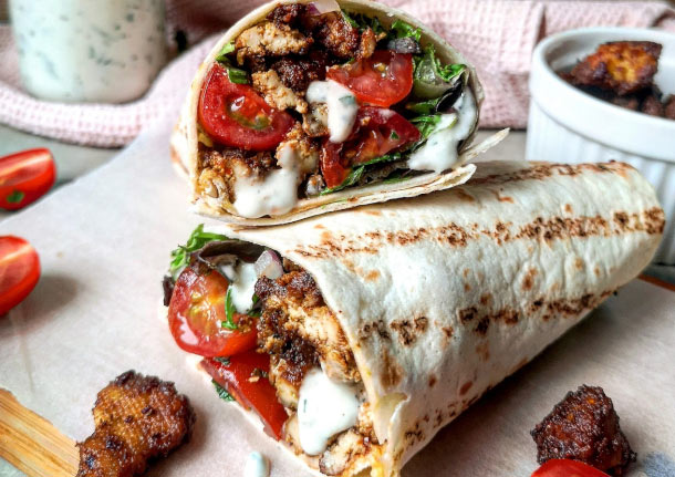 Τορτίγιες με τόφου και σως κάσιους Φρεσκούλης