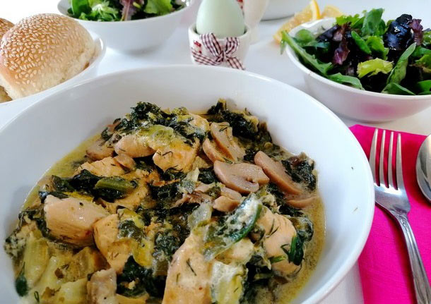 Μαγειρίτσα με κοτόπουλο