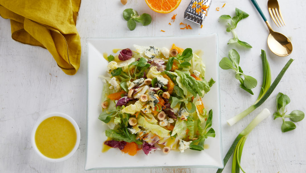 Πράσινη σαλάτα με μανταρίνι συνταγή