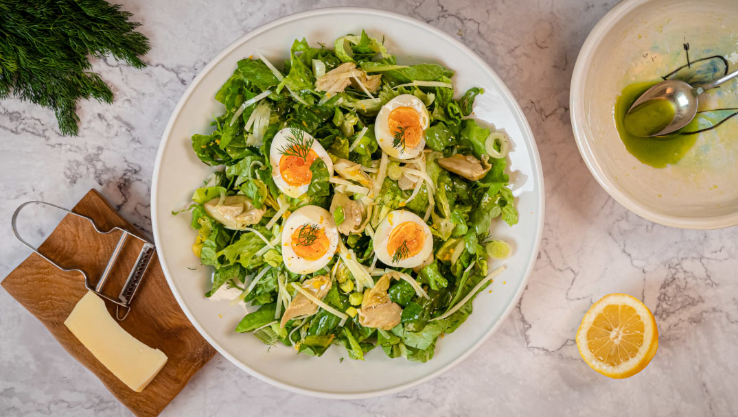 Συνταγή για Σαλάτα Πραδοσιακή Φρεσκούλης και λάδι άνηθου