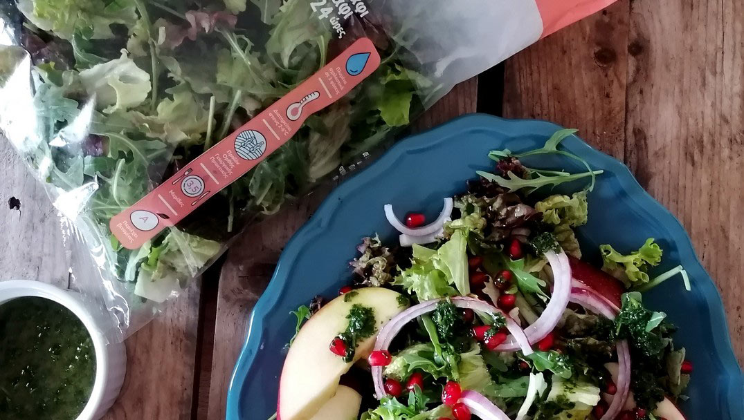 Σαλάτα καπριτσιόζα με μήλο & ρόδι και ντρέσινγκ μαϊντανού από την Mamatsita