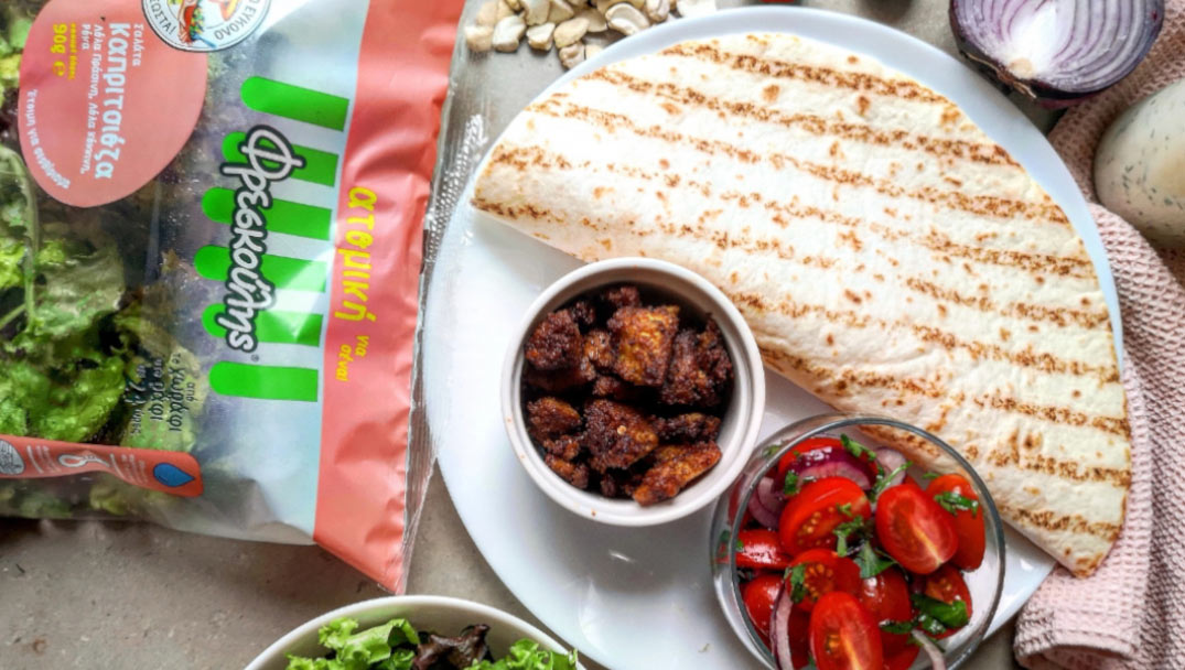 Τορτίγιες με τόφου και σως κάσιους από τον Beets me