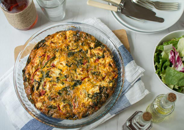 Ομελέτα φούρνου με χόρτα