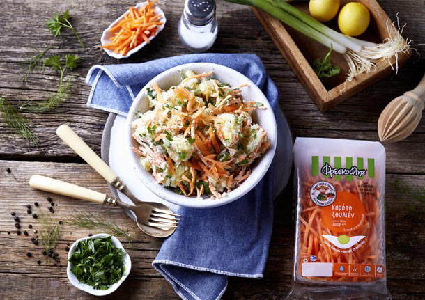 Πατατοσαλάτα με καρότο ζουλιέν