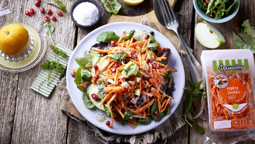 Σαλάτα καρότο με πράσινο μήλο