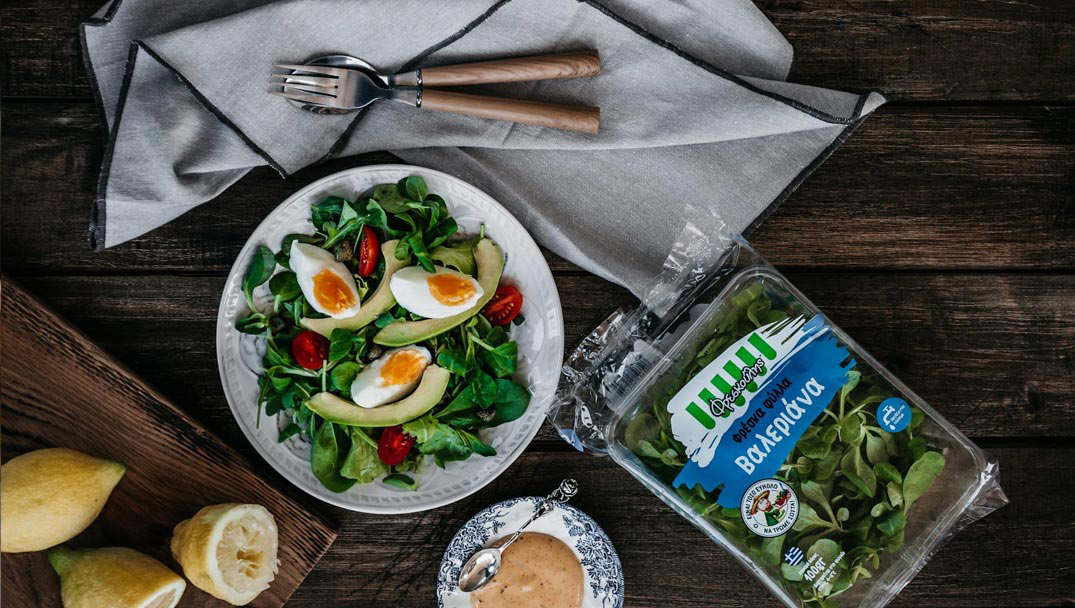 Σαλάτα του σεφ με Φρέσκα φύλλα Βαλεριάνας από τον Φρεσκούλη